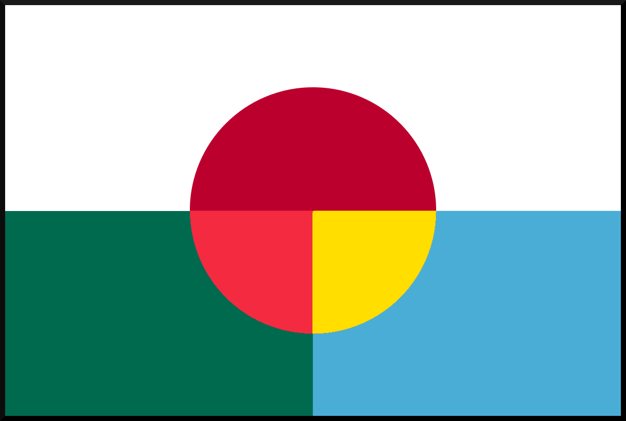 Flag of union of Japan, Palau, and Bangladesh